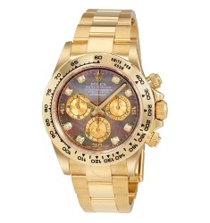 Rolex Cosmograph Daytona 116508 Black Mother of Pearl 18K Yellow Gold Watch