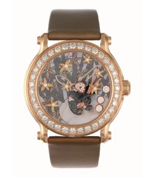 Chopard Superb Ladys Happy Sport Diamond And Gem-set Panda 137707-5003 Replica Watch