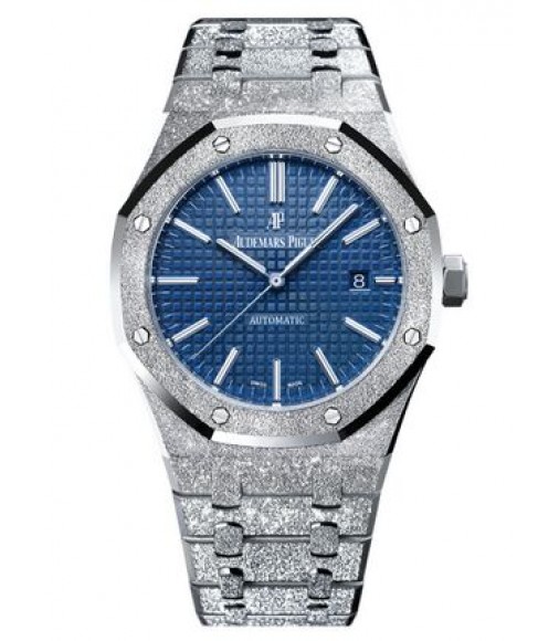 Audemars Piguet Royal Oak 15410 Frosted White Gold Blue Dial 15410BC.GG.1224BC.01 Imitation