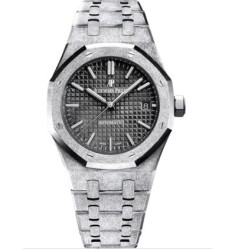 Audemars Piguet Royal Oak replica Selfwinding Frosted White Gold Black 15454BC.GG.1259BC.03