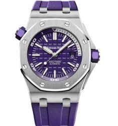 Audemars Piguet Royal Oak Offshore Diver Stainless Steel Purple 15710ST.OO.A077CA.01 Replica Watch