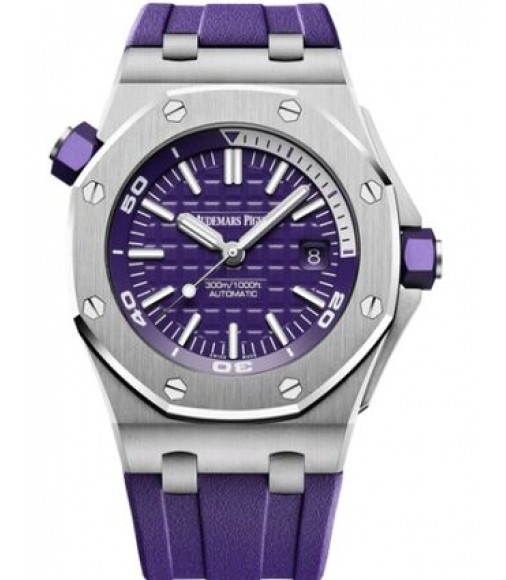 Audemars Piguet Royal Oak Offshore Diver Stainless Steel Purple 15710ST.OO.A077CA.01 Replica Watch