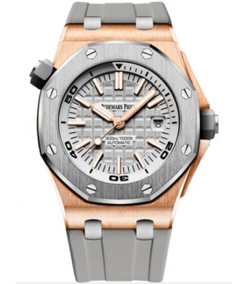 Audemars Piguet Royal Oak Offshore Diver Pink Gold Titanium/Silver 15711OI.OO.A006CA.01 Replica