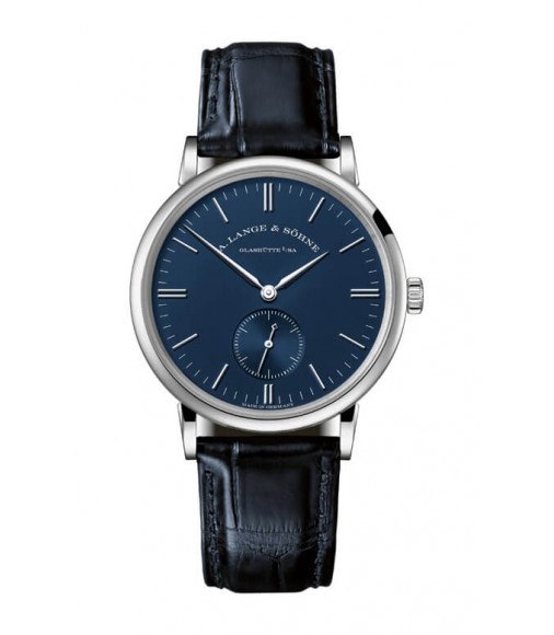 A. Lange & Sohne 219.028 Saxonia 35 White Gold/Blue fake watch