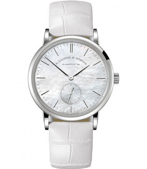 A. Lange & Sohne 219.047 Saxonia 35 White Gold/MOP fake watch