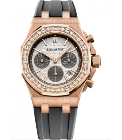 Audemars Piguet Royal Oak OffShore 26231 Lady Chronograph Pink Gold Silver Diamond 26231OR.ZZ.D003CA.01 Imitation