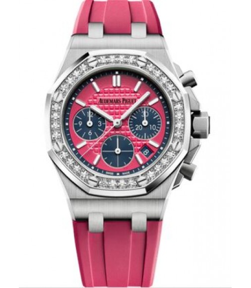 Audemars Piguet Royal Oak OffShore 26231 Lady Chronograph Stainless Steel Pink Diamond 26231ST.ZZ.D069CA.01 Replica Watch