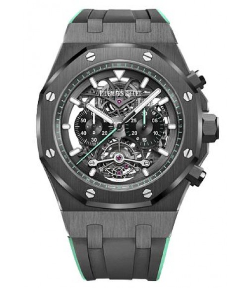 Audemars Piguet Royal Oak Tourbillon Chronograph Openworked Green 26343CE.OO.D002CA.03 Replica