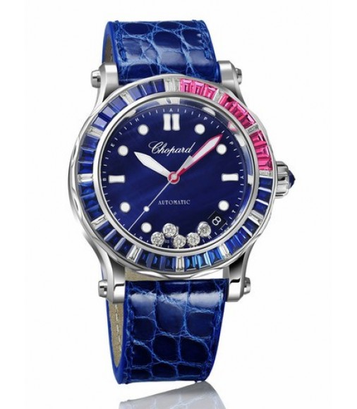 Chopard Happy Ocean Red Rose Calendar Ladies 274945-1002 fake watch