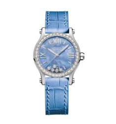 Chopard Happy Sport Stainless Steel Mother Of Pearl & Diamonds 278573-3010 replica