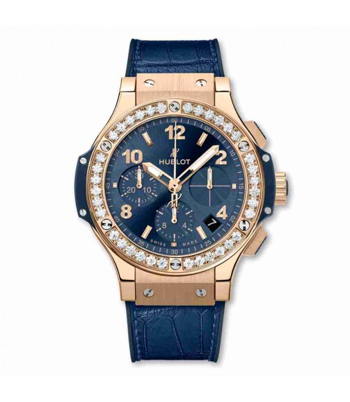 Hublot Big Bang Gold Blue Diamonds 41mm 341.PX.7180.LR.1204 fake watch
