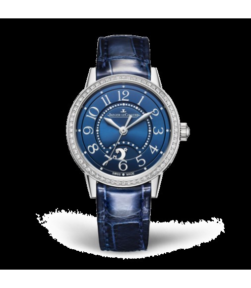 Jaeger-LeCoultre 3468480 Rendez-Vous Night & Day Small Stainless Steel/Diamond/Blue/Alligator Imitation