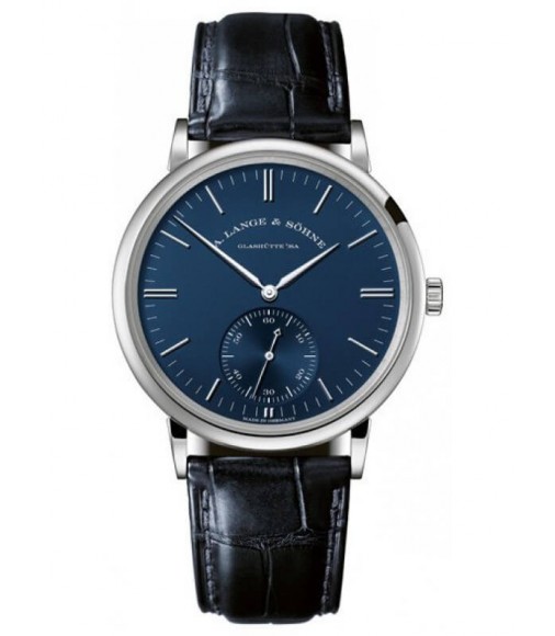 A. Lange & Sohne 380.028 Saxonia Automatik White Gold/Blue Replica Watch