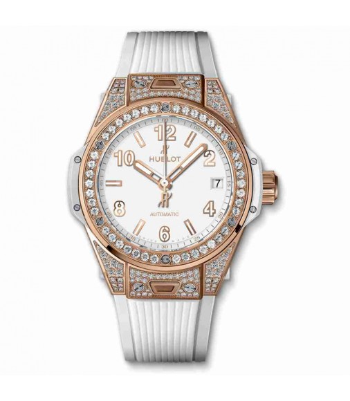 Hublot Big Bang King Gold White Pav&eacute 39mm 465.OE.2080.RW.1604 Replica Watch