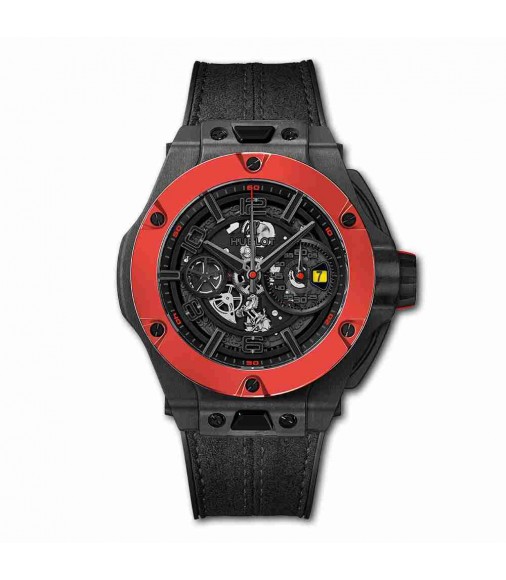 Hublot Big Bang Ferrari Chronograph Unico Carbon Red Ceramic 45mm 402.QF.0110.WR fake watch