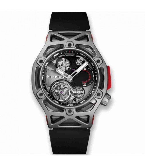 Hublot Techframe Ferrari Tourbillon Chronograph Titanium 45mm 408.NI.0123.RX