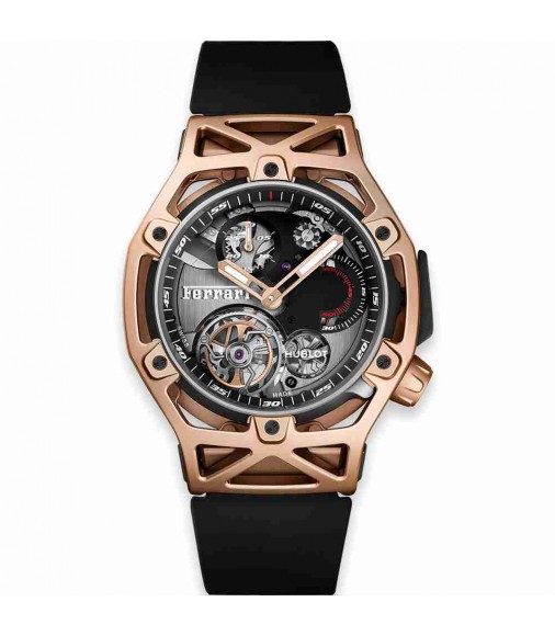 Hublot Techframe Ferrari Tourbillon Chronograph King Gold 45mm 408.OI.0123.RX