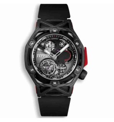 Hublot Techframe Ferrari Tourbillon Chronograph Carbon 45mm 408.QU.0123.RX fake watch