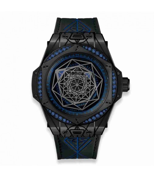 Hublot Big Bang One Click Sang Bleu All Black Blue 39mm 465.CS.1119.VR.1201.MXM18 Replica Watch