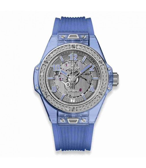 Hublot Big Bang One Click Blue Sapphire Diamonds 39mm 465.JL.4802.RT.1204 Replica Watch