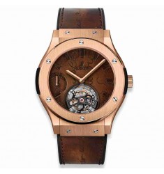 Replica Hublot Classic Fusion Tourbillon Power Reserve 5 Days Berluti Scritto King Gold 45mm 505.OX.0500.VR.BER17
