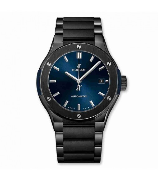 Hublot Classic Fusion Ceramic Blue Bracelet 45mm 510.CM.7170.CM Replica