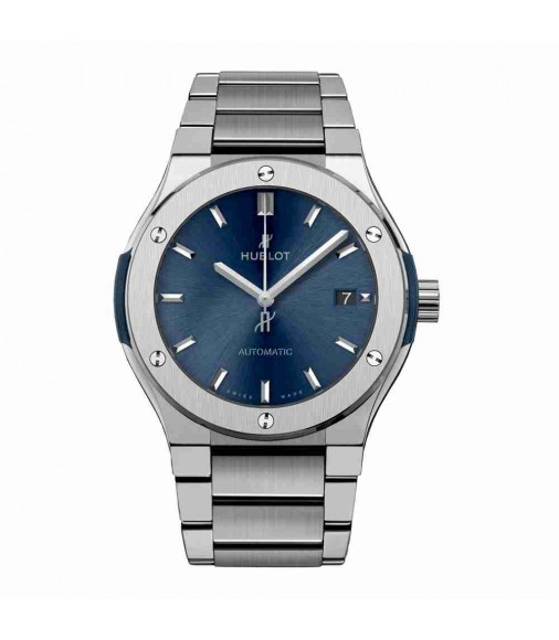 Hublot Classic Fusion Blue Titanium Bracelet 45mm 510.NX.7170.NX replica