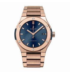 Hublot Classic Fusion Blue King Gold Bracelet 45mm 510.OX.7180.OX Imitation