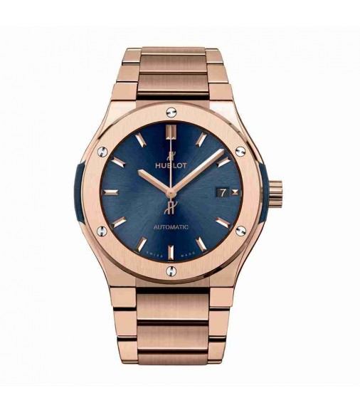 Hublot Classic Fusion Blue King Gold Bracelet 45mm 510.OX.7180.OX Imitation