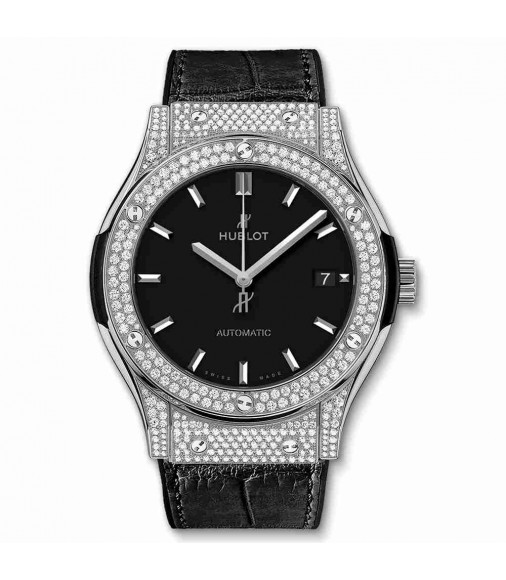 Hublot Titanium Pav&eacute 45mm Classic Fusion Diamondes 511.NX.1171.LR.1704 Replica