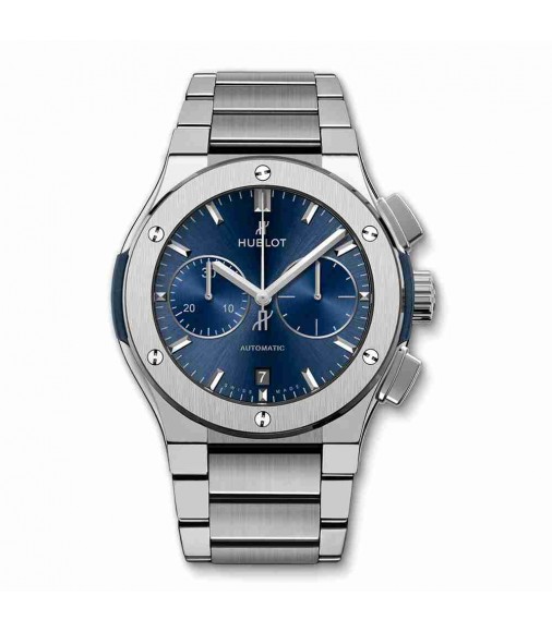 Hublot Classic Fusion Blue Chronograph Titanium Bracelet 45mm 520.NX.7170.NX Replica Watch