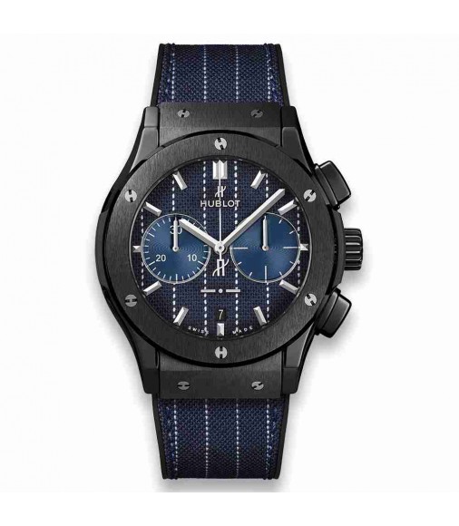 Replica Hublot Classic Fusion Chronograph Italia Independent Pinstripe Ceramic 45mm 521.CM.2707.NR.ITI18