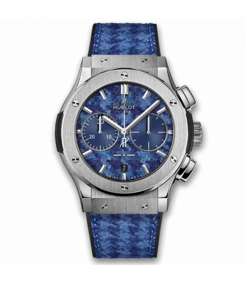 Replica Hublot Classic Fusion Chronograph Italia Independent Pieds-De-Poule Titanium 45mm 521.NX.2710.NR.ITI18