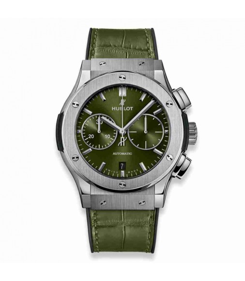 Hublot Classic Fusion Chronograph Titanium Green 45mm 521.NX.8970.LR Replica Watch