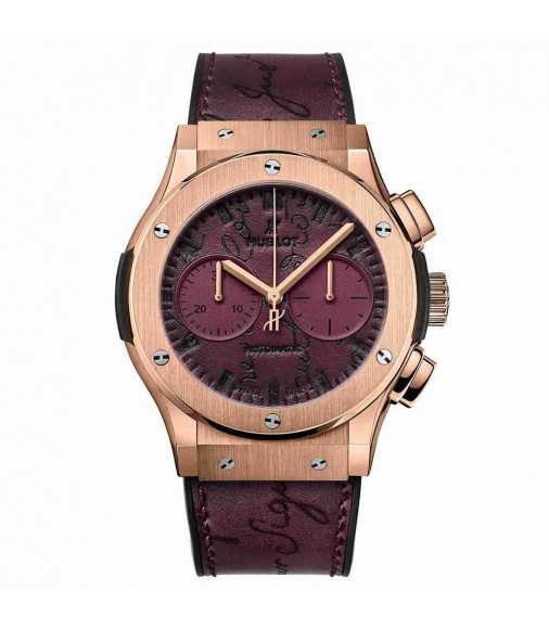 Replica Hublot Classic Fusion Chronograph Berluti Scritto Bordeaux 45mm 521.OX.O50V.VR.BER18