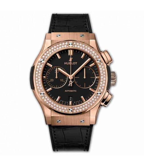 Replica Hublot Chronograph King Gold Diamonds 45mm Classic Fusiones 521.OX.1181.LR.1104