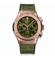 Hublot Classic Fusion Chronograph Green King Gold 45mm 521.OX.8980.LR replica watch