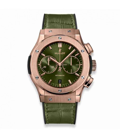 Hublot Classic Fusion Chronograph Green King Gold 45mm 521.OX.8980.LR replica watch