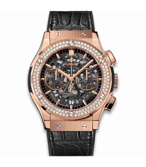 Hublot Classic Fusion Aerofusion King Gold Diamonds 45mm 525.OX.0180.LR.1104 Replica Watch