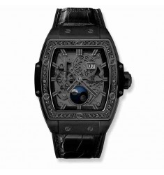 Replica Hublot Spirit Of Big Bang Moonphase All Black DIamonds 42mm 647.CI.1110.LR.1200