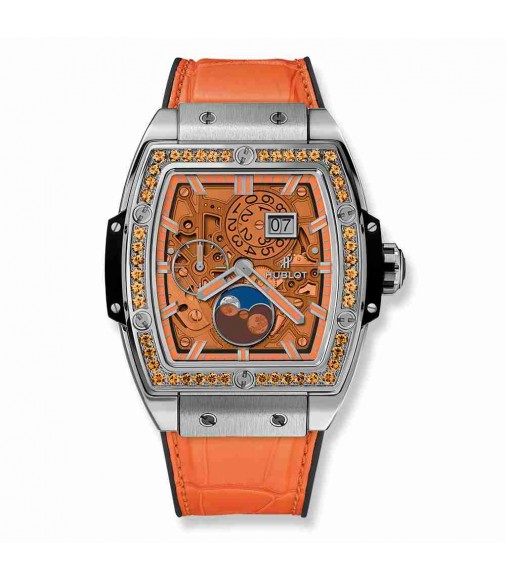 Replica Hublot Spirit Of Big Bang Moonphase Titanium Orange 42mm 647.NX.5371.LR.1206