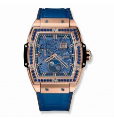 Replica Hublot Spirit Of Big Bang Moonphase King Gold Dark Blue 42mm 647.OX.5181.LR.1201