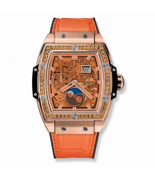 Replica Hublot Spirit Of Big Bang Moonphase King Gold Orange 42mm 647.OX.5381.LR.1206