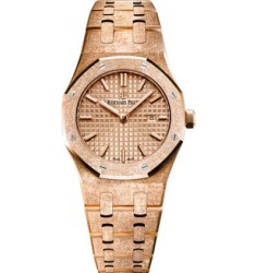 Audemars Piguet Royal Oak 67653 Quartz Frosted Pink Gold Pink Bracelet 67653OR.GG.1263OR.02 fake watch