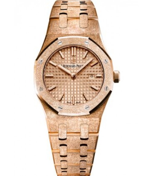 Audemars Piguet Royal Oak 67653 Quartz Frosted Pink Gold Pink Bracelet 67653OR.GG.1263OR.02 fake watch