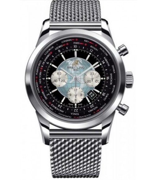 Breitling Transocean Chronograph Unitime Stainless Steel AB0510U4/BB62/152A Replica