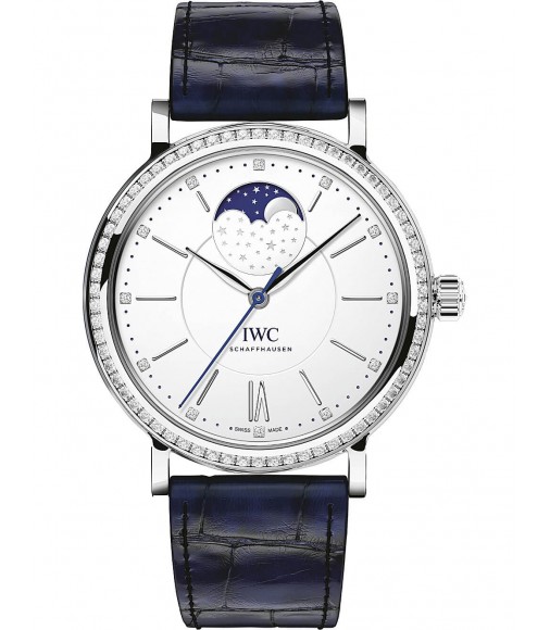 IWC Portofino Automatic Silver Diamond Dial Mens IW459008 fake watch