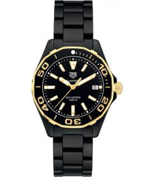 Tag Heuer Aquaracer Black Dial Ladies Ceramic fake watch