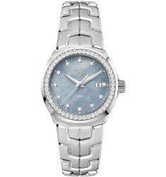 Tag Heuer Link Blue Mother of Pearl Diamond Dial Ladies replica watch