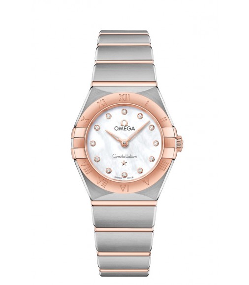OMEGA Constellation Steel Sedna Gold Diamonds Replica Watch 131.20.25.60.55.001
